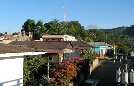 A typical Guatemalan town landscape.